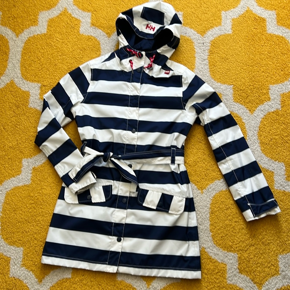 Helly Hansen striped rain coat